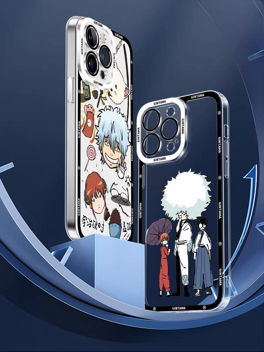 Japanese Anime Gintama Anime and Drawing Version | Part1 7 Styles Shinpachi Kamui Toushirou Kotarou Shinsuke Sougo - iPhone Case PLUS SE2 XS XR X 11 12 13 14 15 16 16e 17 17e Pro Promax 12mini 13mini