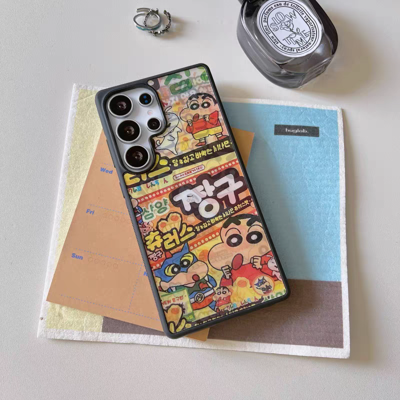 Japanese Anime 3D Case | Crayon Boy - Phone Case Samsung Galaxy S25 S24 S23 S22 Ultra KawaiiGiftLand