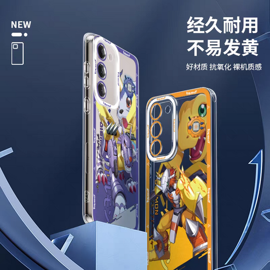 Japanese Cartoon Digimon Adventure Digital Monster Digivice Version | Gabumon - Phone Case Samsung Galaxy S25 S24 S23 S22 S21 FE Ultra Edge