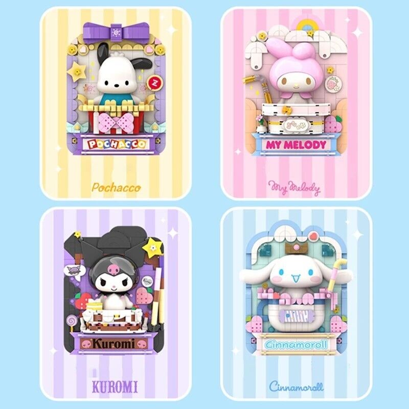 Sanrio Dessert Bar My Melody Wall Hanging Building Blocks Toy Collections KawaiiGiftLand