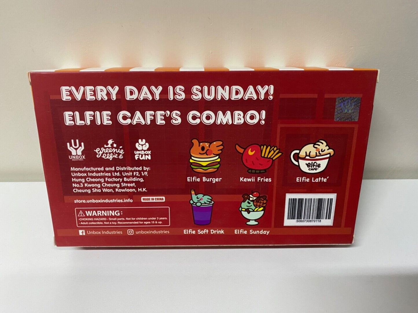 Unbox Elfie s Café Baby Elephant Set Cute Character Figure Limited Model Toy KawaiiGiftLand