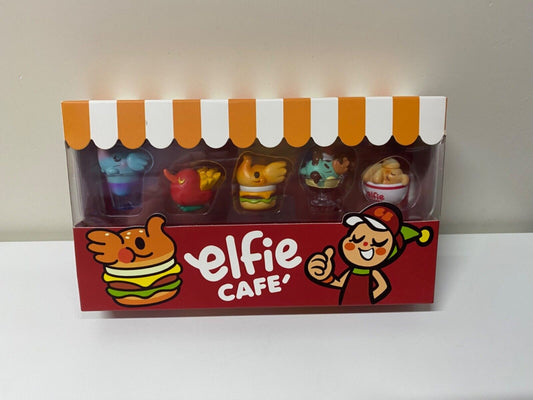 Unbox Elfie s Café Baby Elephant Set Cute Character Figure Limited Model Toy KawaiiGiftLand