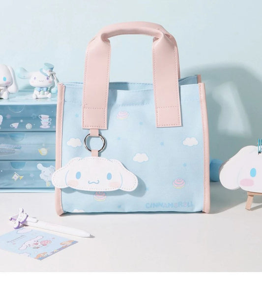 Sanrio Cinnamoroll My Melody Kuromi Lunch Handbag with Character Accessory Small Tote Bag KawaiiGiftLand