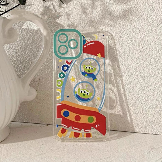 Cute Rocket Green Alien iPhone Case 6 7 8 PLUS SE2 XS XR X 11 12 13 14 15 16 Pro Promax 12mini 13mini KawaiiGiftLand