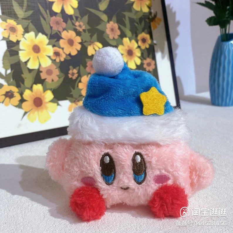 Japanese Cartoon Pink Monster Starkabi with Blue Hat Plush Doll Style AirPods AirPodsPro AirPods3 AirPods4 Case KawaiiGiftLand