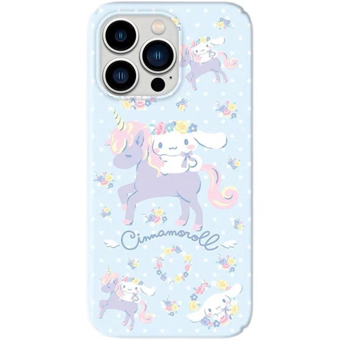 Japanese Cartoon CN with Unicorn Blue iPhone Case PLUS XS XR X 11 12 13 14 15 Pro Promax KawaiiGiftLand