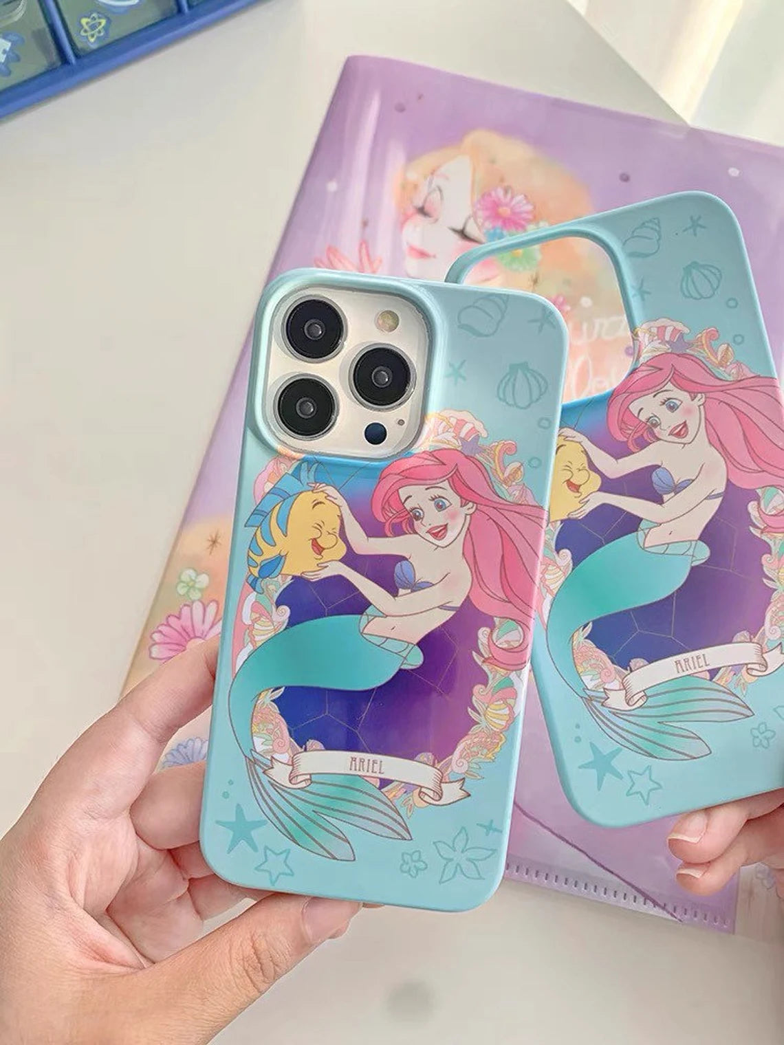 Mermaid Girl Ariel with friend Princess iPhone Case 12 13 14 15 Pro Pr –  KawaiiGiftLand