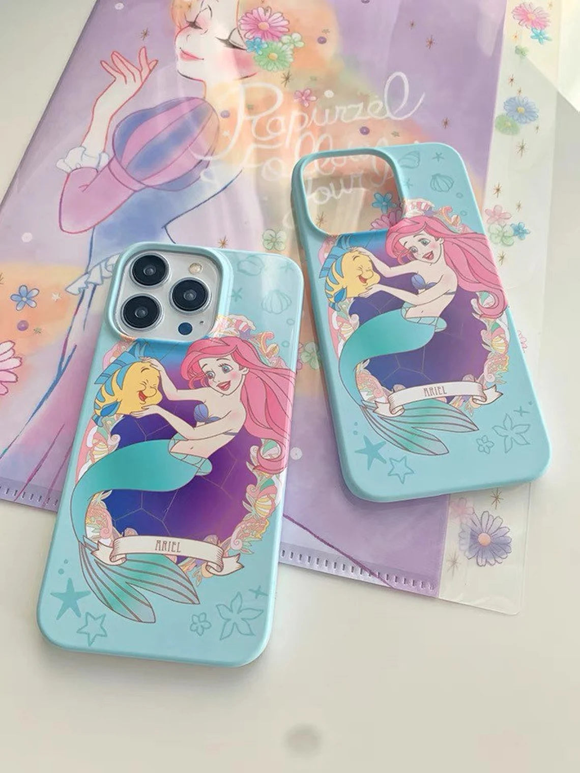 Mermaid Girl Ariel with friend Princess iPhone Case 12 13 14 15 Pro Promax Plus KawaiiGiftLand