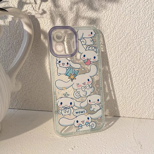 Japanese Cartoon Full Cinnamoroll iPhone Case 6 7 8 PLUS SE2 XS XR X 11 12 13 14 15 Pro Promax 12mini 13mini KawaiiGiftLand