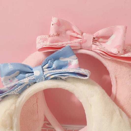 Sanrio Big Ear My Melody Cinnamoroll with Ribbon Headband and Hair Accessory Outfits KawaiiGiftLand