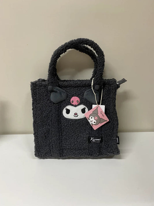 Sanrio Kuromi Big Fluffy Tote Bag KawaiiGiftLand