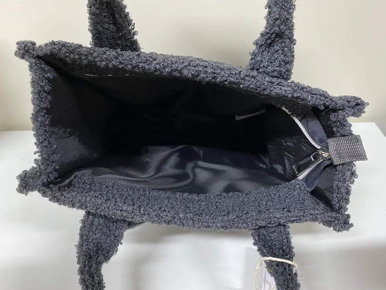 Sanrio Kuromi Big Fluffy Tote Bag KawaiiGiftLand