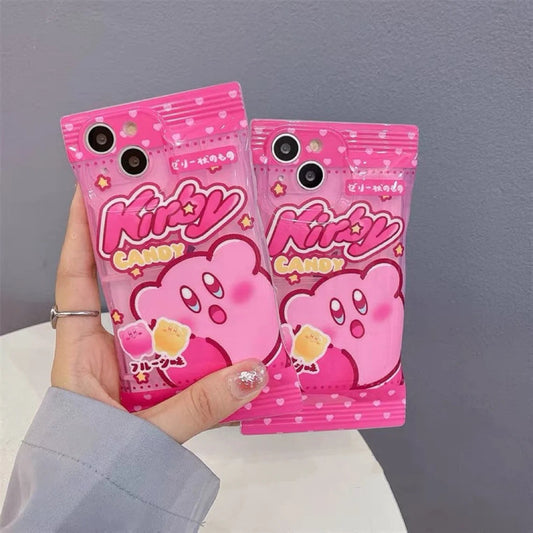 Japanese Cartoon Pink Monster Starkabi Candy Snack Packing iPhone Case 13 12 Pro Max Mini KawaiiGiftLand