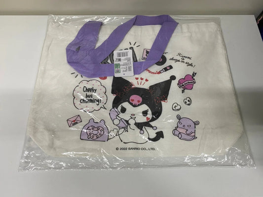 Sanrio Kuromi Tote Bag with Zipper KawaiiGiftLand