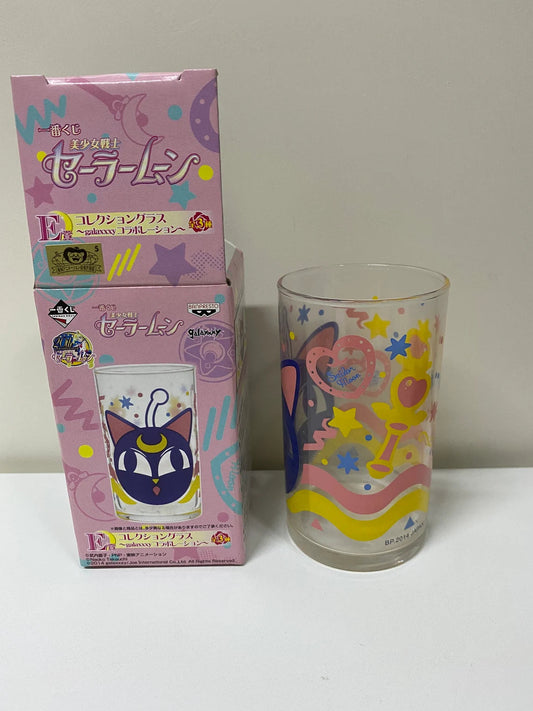 Banpresto Sailormoon Sailor Moon Luna Cat Glass Cup 20th Anniversary Retired KawaiiGiftLand