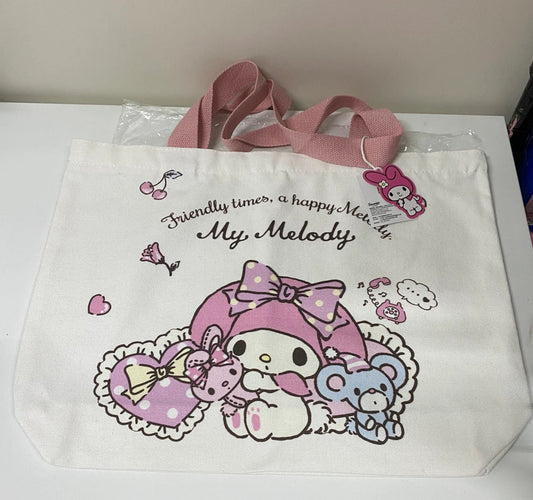 Sanrio My Melody Tote Bag with Zipper KawaiiGiftLand