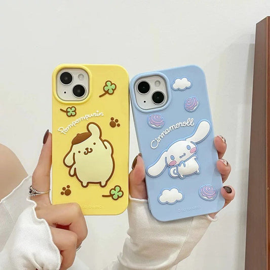 Sanrio Hello Kitty My Melody Kuromi Cinnamoroll Pompompurin Soft Silicone iPhone Case iPhone 11 12 13 14 15 Pro Promax KawaiiGiftLand