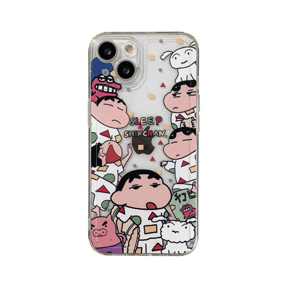 Japanese Cartoon Pajamas Sleepy Crayon Boy iPhone Case 6 7 8 PLUS SE2 XS XR X 11 12 13 14 15 16 Pro Promax 12mini 13mini KawaiiGiftLand
