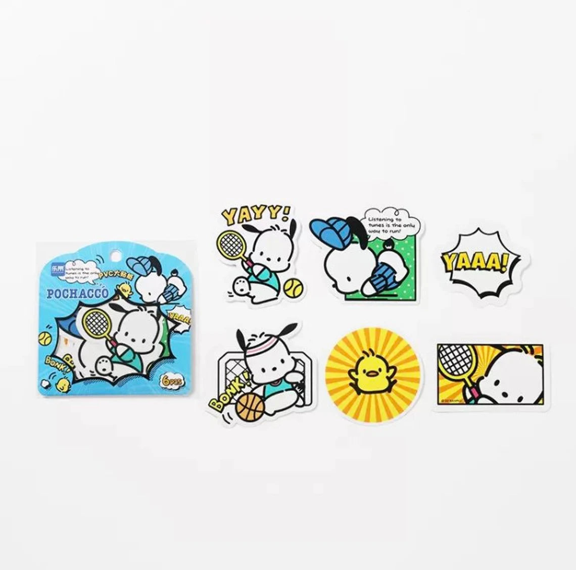 Sanrio Comics Style Hello Kitty Kuromi Pochacco Cinnamoroll Big PVC Stickers KawaiiGiftLand