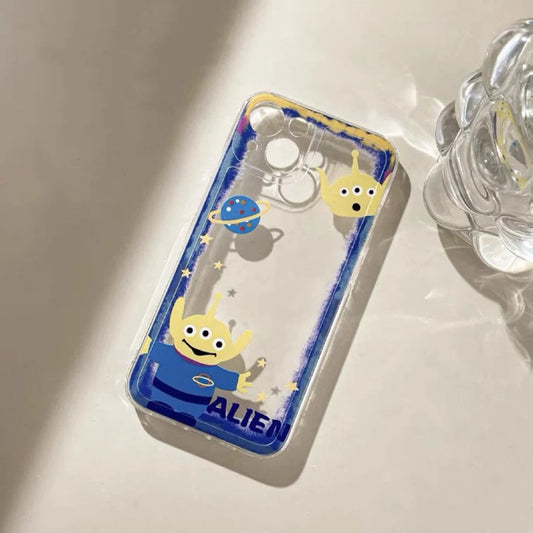 Cute Green Three Eyes Alien Photo Frame iPhone Case 6 7 8 PLUS SE2 XS XR X 11 12 13 14 15 16 Pro Promax 12mini 13mini KawaiiGiftLand