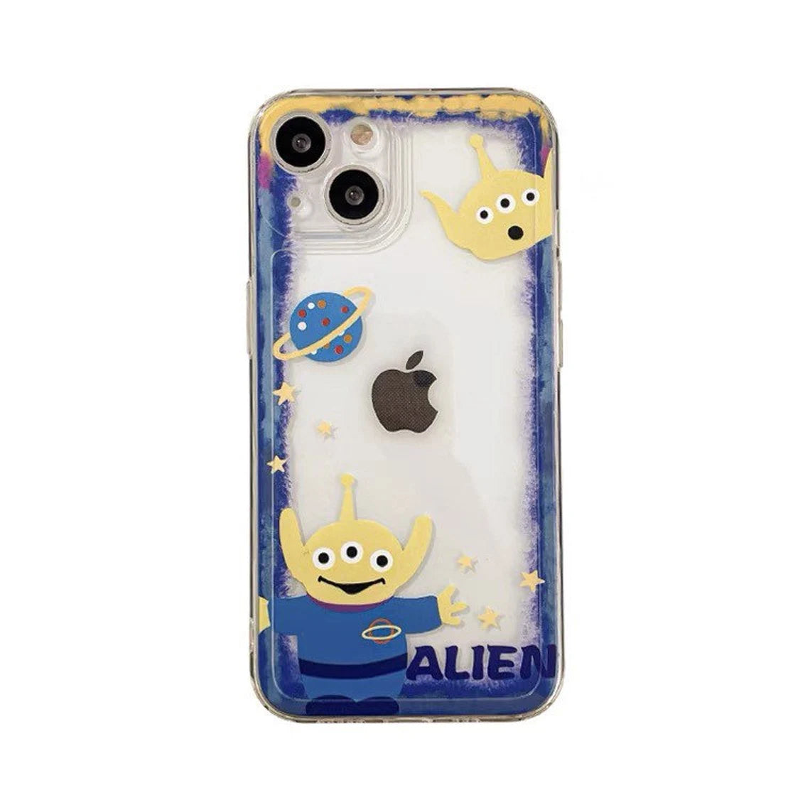 Cute Green Three Eyes Alien Photo Frame iPhone Case 6 7 8 PLUS SE2 XS XR X 11 12 13 14 15 16 Pro Promax 12mini 13mini KawaiiGiftLand