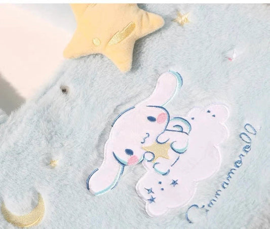 Sanrio Hello Kitty My Melody Kuromi Cinnamoroll Fluffy Shopping Totes Shoulder Bag with Strap KawaiiGiftLand