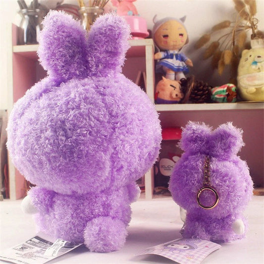 Sanrio Easter Rabbit Kuromi Purple Plush Doll & Mini Plush Doll Keychain KawaiiGiftLand