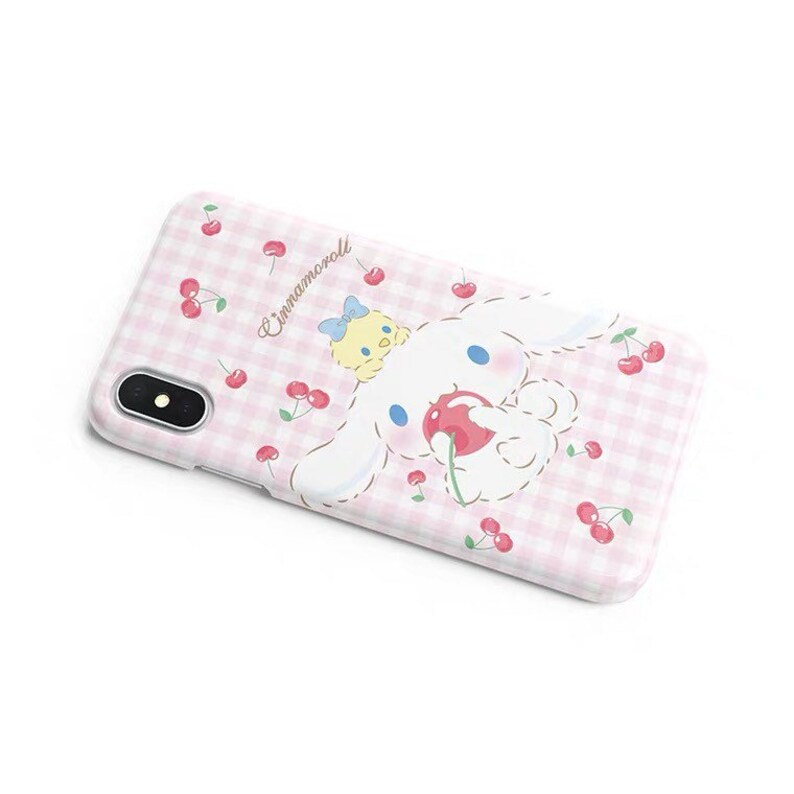 Japanese Cartoon CN with Cherry and Bird iPhone Case PLUS XS XR X 11 12 13 14 15 Pro Promax KawaiiGiftLand