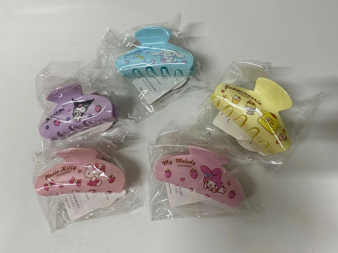 Sanrio Big Hair Clip Hello Kitty My Melody Kuromi Cinnamoroll Pompompurin KawaiiGiftLand
