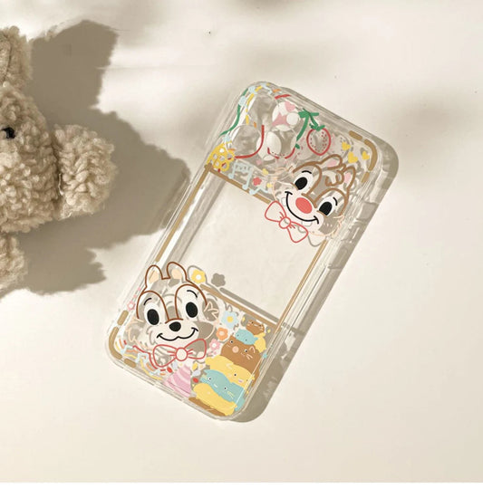 Cute Squirrel Clip Dale Colourful Line iPhone Case 6 7 8 PLUS SE2 XS XR X 11 12 13 14 15 16 Pro Promax 12mini 13mini KawaiiGiftLand
