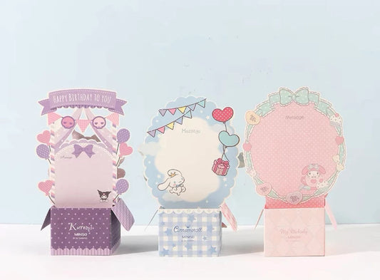 Sanrio 3D Happy Birthday Greetings Card My Melody Kuromi Cinnamoroll Celebrate KawaiiGiftLand