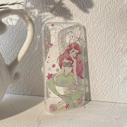Mermaid Girl Ariel Princess iPhone Case 6 7 8 PLUS SE2 XS XR X 11 12 13 14 15 16 Pro Promax 12mini 13mini KawaiiGiftLand
