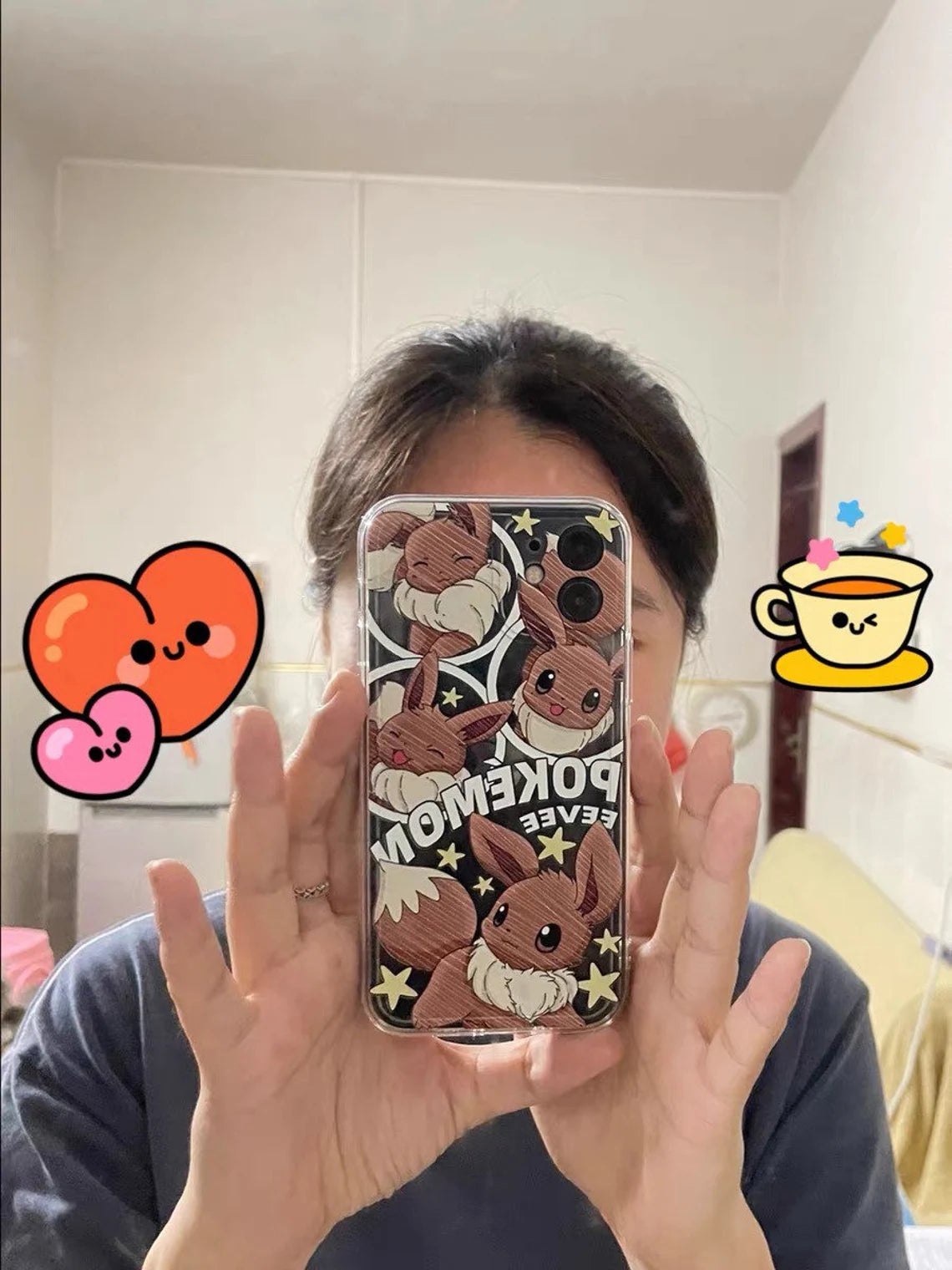Pokémon All Eevee iPhone Case 6 7 8 PLUS SE2 XS XR X 11 12 13 14 15 16 Pro Promax 12mini 13mini KawaiiGiftLand