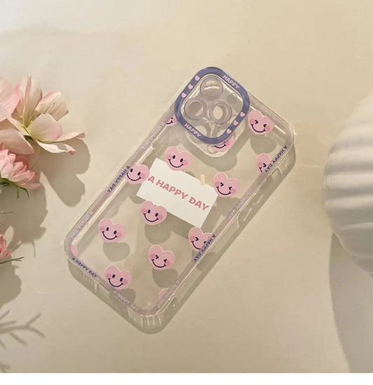 Hearts with Happy Day iPhone Case 6 7 8 PLUS SE2 XS XR X 11 12 13 14 15 Pro Promax 12mini 13mini