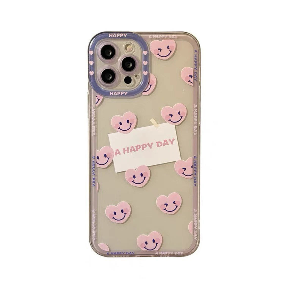 Hearts with Happy Day iPhone Case 6 7 8 PLUS SE2 XS XR X 11 12 13 14 15 Pro Promax 12mini 13mini KawaiiGiftLand