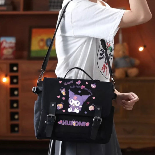 Kuromi Shoulder Bag White Black KawaiiGiftLand
