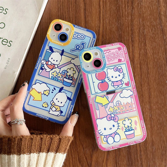 Japanese Cartoon KT KU PC Comics iPhone Case iPhone 6 7 8 PLUS SE2 XS XR X 11 12 13 14 15 16 Pro Promax 12mini 13mini KawaiiGiftLand