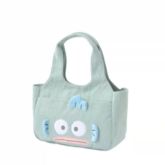 Sanrio Hangyodon Pochacco Pompompurin Kuromi Flannel Autumn Winter Tote Bag KawaiiGiftLand