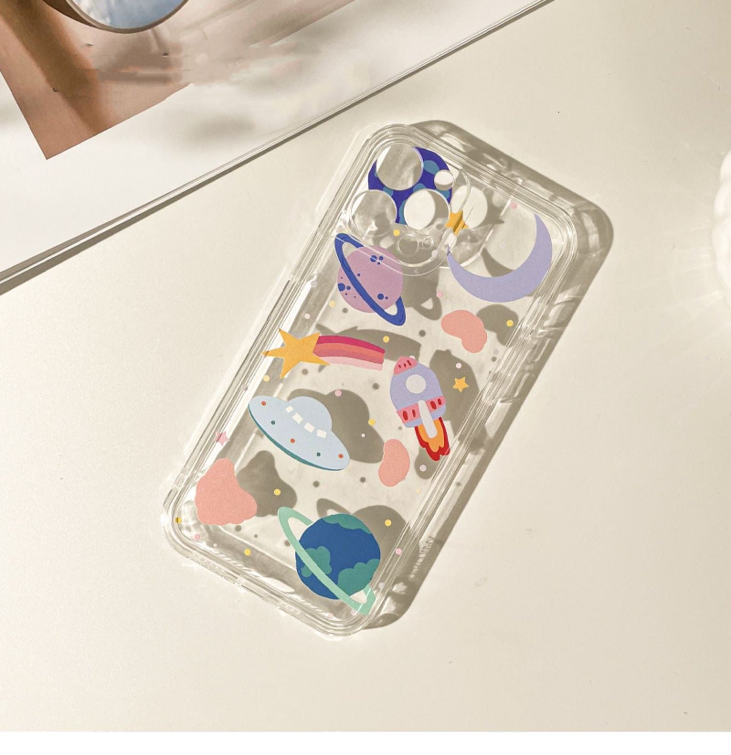 Space Travel UFO Rocket iPhone Case 6 7 8 PLUS SE2 XS XR X 11 12 13 14 15 Pro Promax 12mini 13mini KawaiiGiftLand