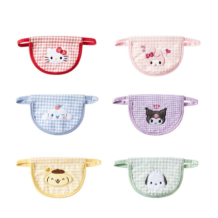 Pet Bib for Cat and Small Dog Hello Kitty My Melody Kuromi Cinnamoroll Pompompurin Pochacco Accessory Embroidery Collar KawaiiGiftLand