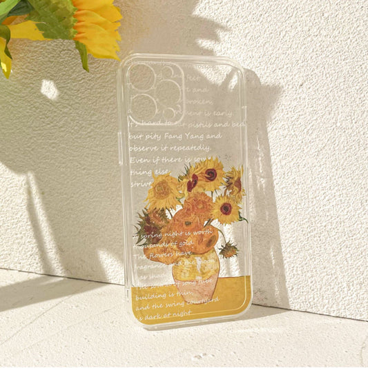 Van Gogh Sun Flower iPhone Case 6 7 8 PLUS SE2 XS XR X 11 12 13 14 15 Pro Promax 12mini 13mini KawaiiGiftLand