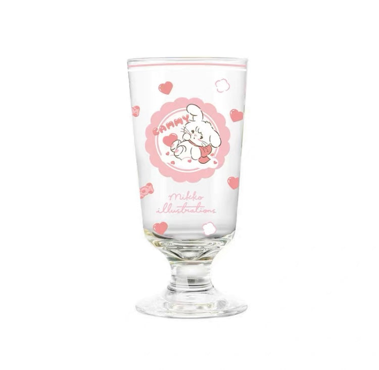 Mikko illustration Girlish Style Cafe Glass Cup for Drink Ice Cream Bear Latte Dog Souffie Kitten Mousse Rabbit Cammy KawaiiGiftLand