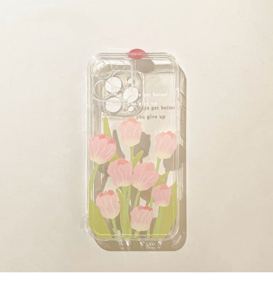 Tulip Flower Garden Lady iPhone Case 6 7 8 PLUS SE2 XS XR X 11 12 13 14 15 Pro Promax 12mini 13mini KawaiiGiftLand