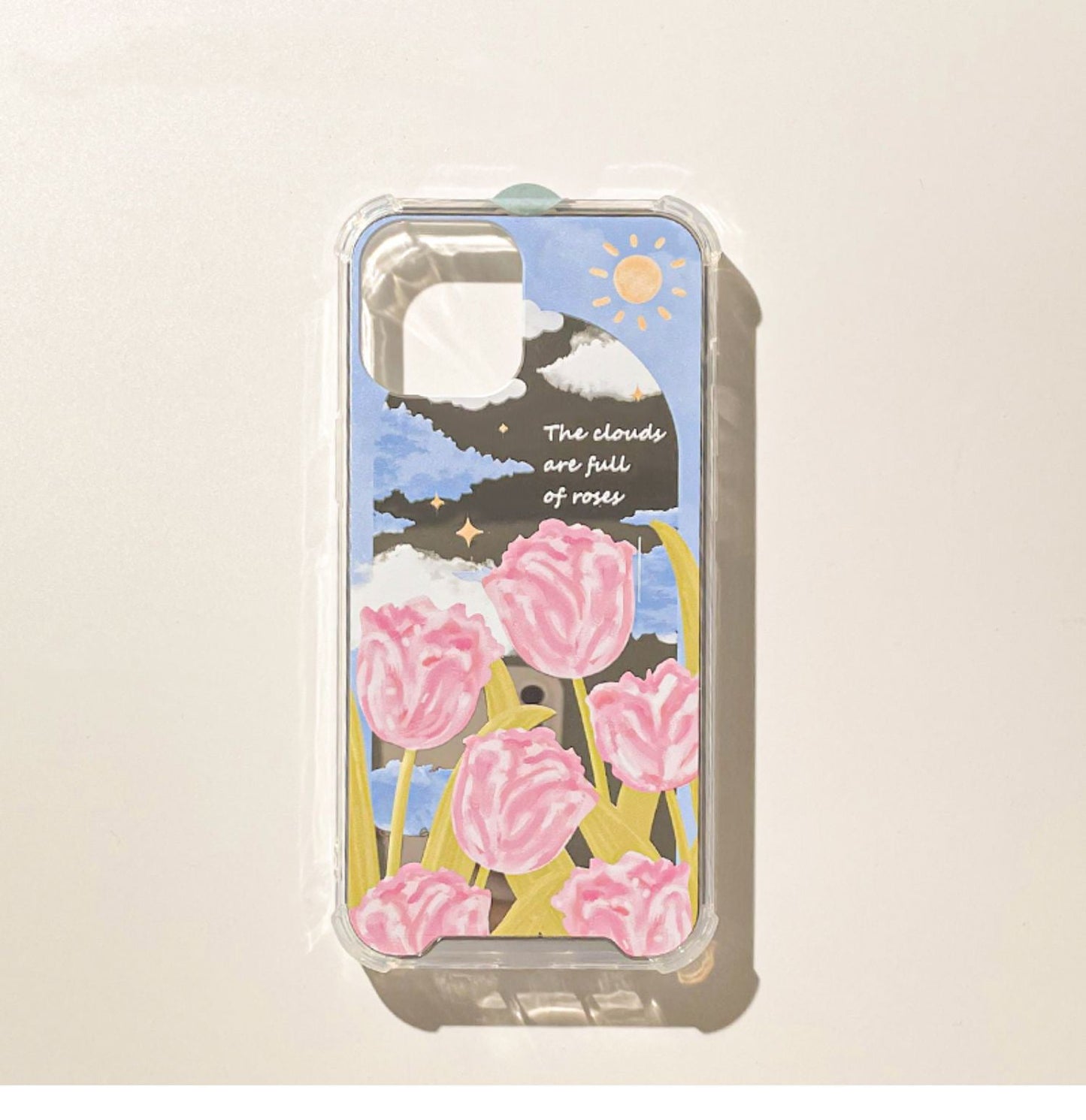 Tulip Field with Mirror iPhone Case XS XR X 11 12 13 14 15 Pro Promax 12mini 13mini KawaiiGiftLand
