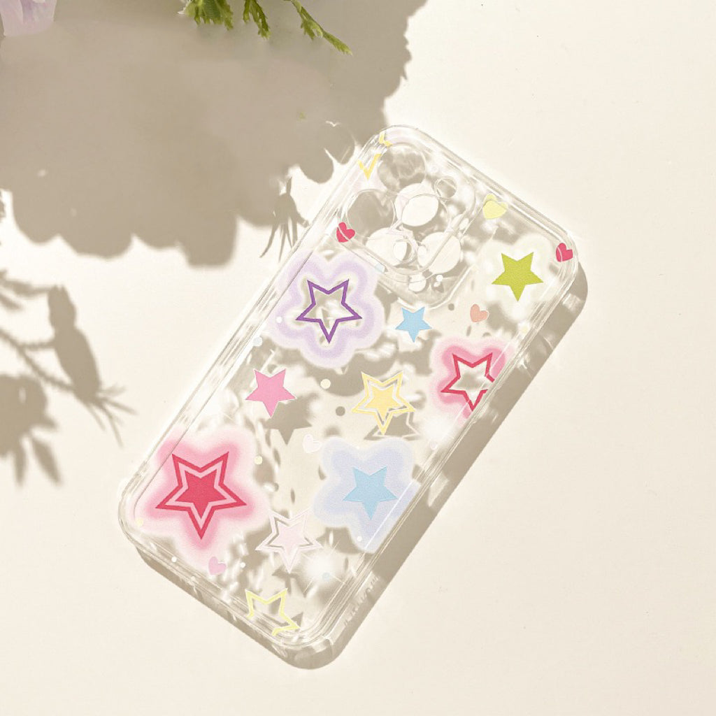 Colourful Stars iPhone Case 6 7 8 PLUS SE2 XS XR X 11 12 13 14 15 Pro Promax 12mini 13mini KawaiiGiftLand