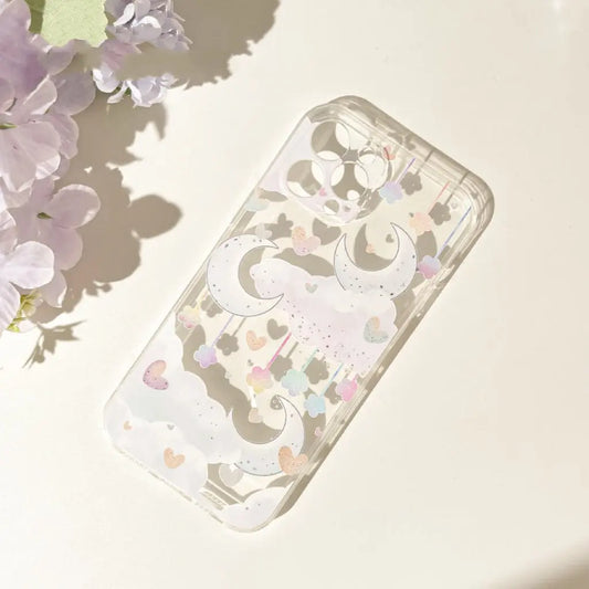Marshmallow with Moon & Cloud iPhone Case 6 7 8 PLUS SE2 XS XR X 11 12 13 14 15 Pro Promax 12mini 13mini