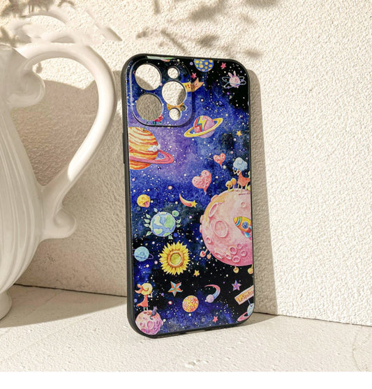 Girl Travel in Space iPhone Case 6 7 8 PLUS SE2 XS XR X 11 12 13 14 15 Pro Promax 12mini 13mini KawaiiGiftLand