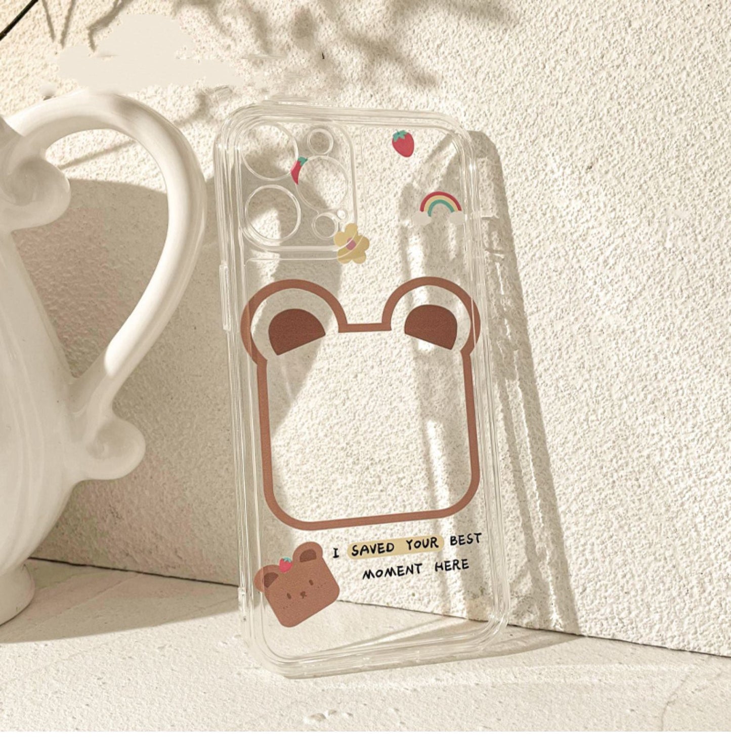 Bear Shape for Photo Korea Street Style iPhone Case 6 7 8 PLUS SE2 XS XR X 11 12 13 14 15 Pro Promax 12mini 13mini KawaiiGiftLand