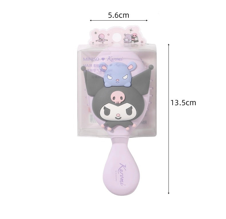 Sanrio My Melody Kuromi Cinnamoroll Pochacco with Friend Mini Paddle Brush Comb KawaiiGiftLand