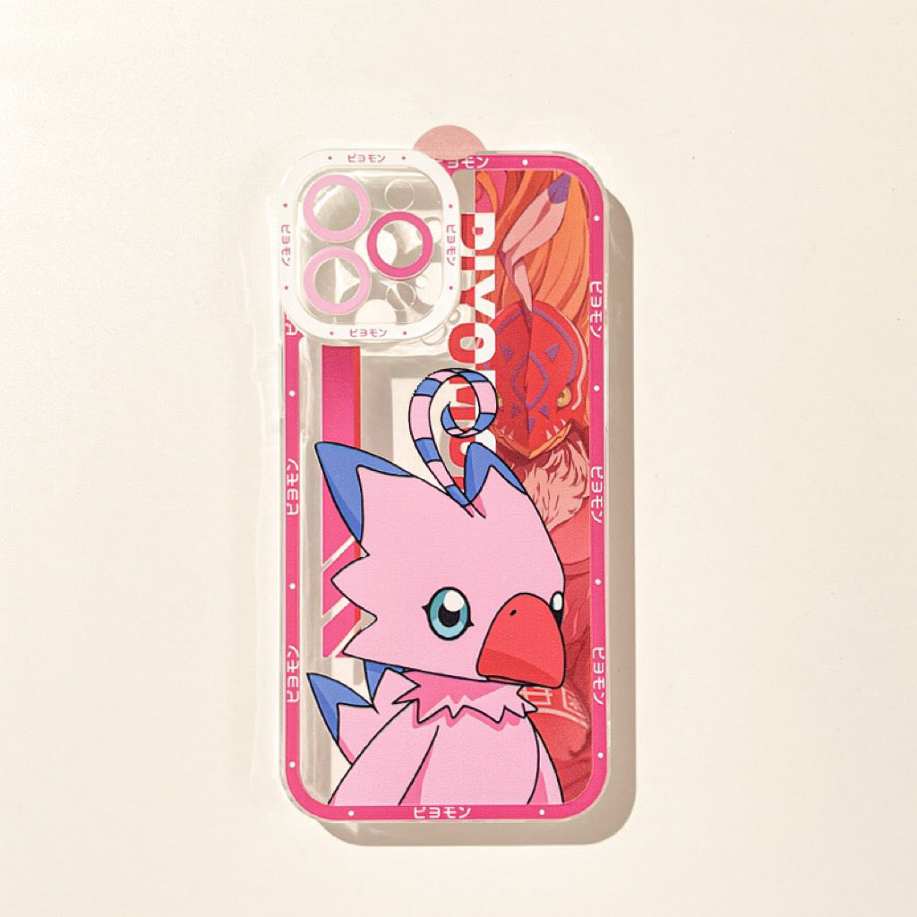 Anime Digimon Digital Monster Piyomon iPhone Case 6 7 8 PLUS SE2 XS XR X 11 12 13 14 15 16 Pro Promax 12mini 13mini KawaiiGiftLand